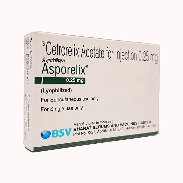 ASPORELIX 0.25MG - CETRORELIX ACETATE FOR INJECTION