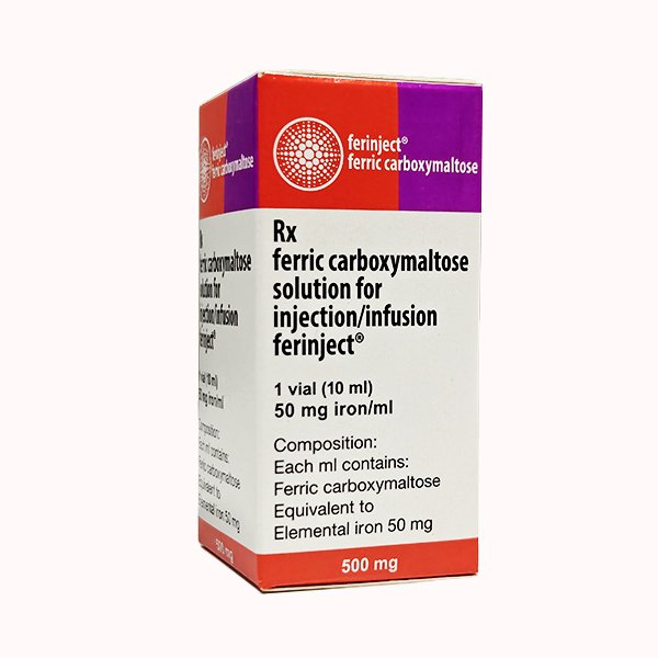 FERINJECT 500MG - FERRIC CARBOXYMALTOSE SOLUTION FOR INJECTION
