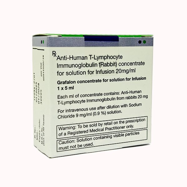GRAFALON 100MG - ANTI HUMAN T-LYMPHOCYTE IMMUNOGLOBULIN (RABBIT) CONCENTRATE FOR SOLUTION FOR INFUSION 20MG